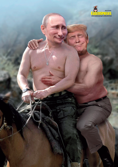 Poster Männerfreundschaft Putin - Trump