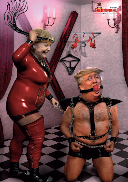 Folter-Poster Merkel - Trump