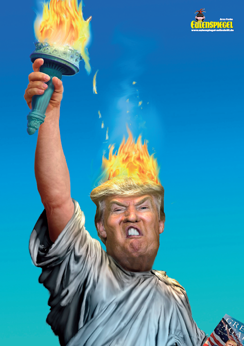 Poster - Freiheitsstatue Donald Trump